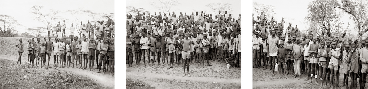 Figure 1: By Fazal Sheikh, a group portrait of Sudanese unaccompanied minors at the Lokichoggio refugee camp, in Kenya © Fazal Sheikh
