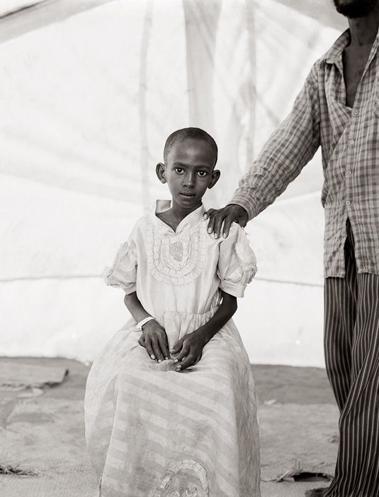Figure 3: Fazal Sheikh’s portrait of Hadija and her father at a Somali refugee camp in Kenya © Fazal Sheikh
